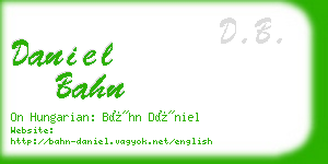 daniel bahn business card